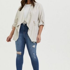 Torrid Twill Front Drape Jacket